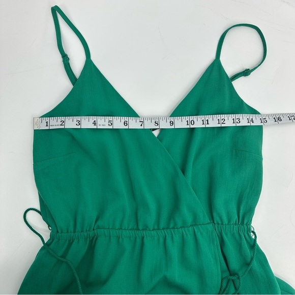 NWT Jack by BB Dakota Maxi Dress Women's Size Small Green Wrap Hi Low with flaws - Picture 9 of 13